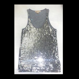 Michael Kors silver sequin tank